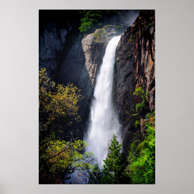 Lower Yosemite Falls Cascading Poster (Front)