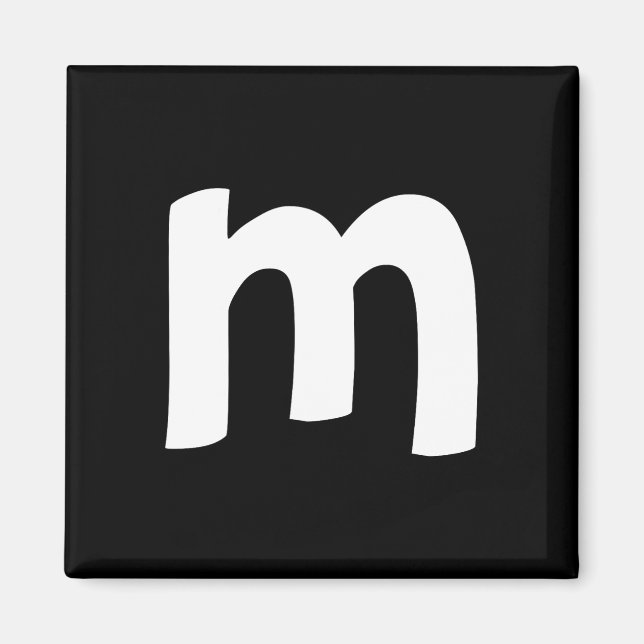 Lowercase Alphabet M Merry Christmas  Magnet (Front)