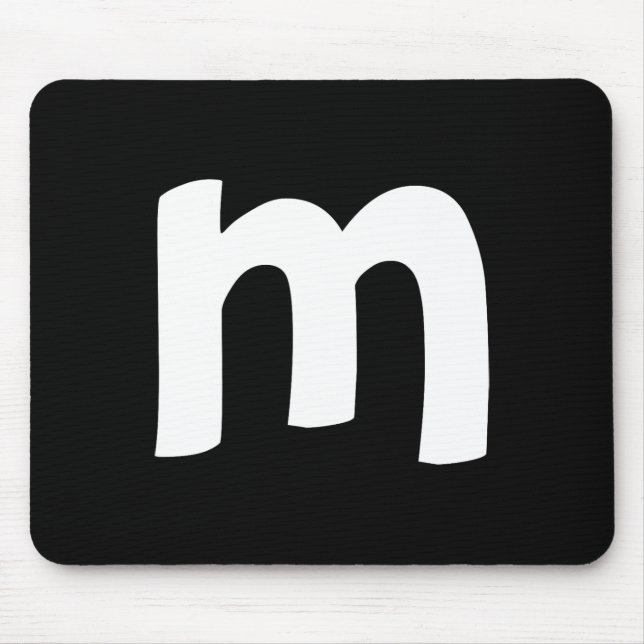 Lowercase Alphabet m Mouse Pad (Front)