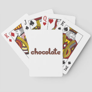 lowercase chocolate text design playing cards