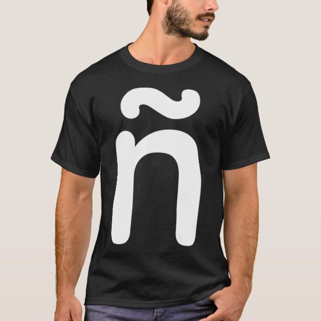 LowerCase Letter N with Tilde Virgulilla Spanish A T-Shirt (Front)