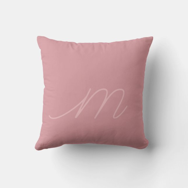 Lowercase Script Letter Pink Cushion (Back)