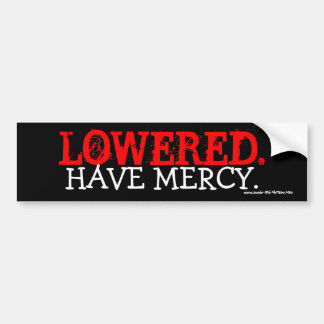 LOWERED. BUMPER STICKER