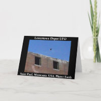 "Lowertown Depot UFO" Birthday Card