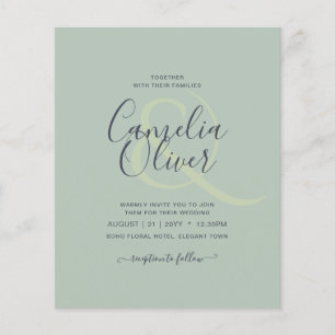 LOWEST BUDGET Calligraphy Ampersand Wedding Flyer