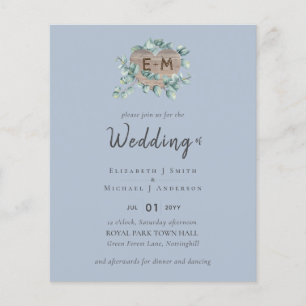 Lowest BUDGET Eucalyptus Greenery Heart Wedding Fl Flyer