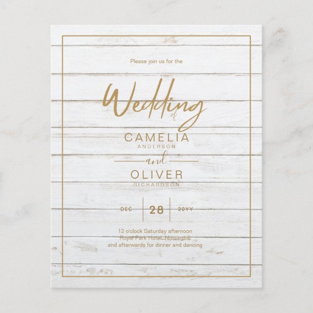 LOWEST BUDGET Gold Text Script Elegant Modern Flyer (Front)
