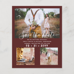 LOWEST BUDGET Photo Collage Save the Dates Modern Flyer