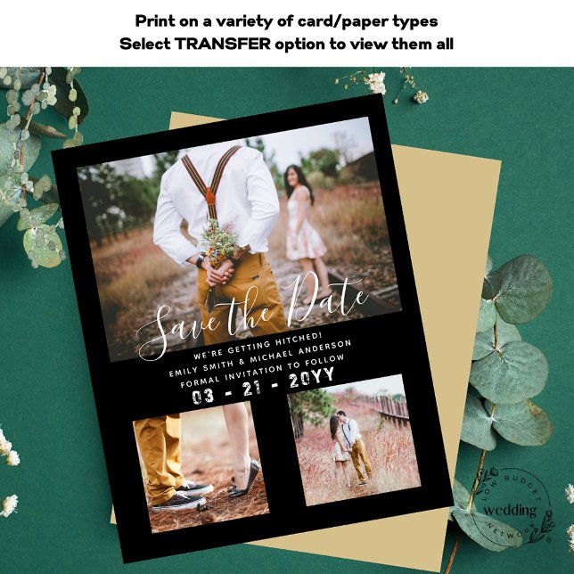 LOWEST BUDGET Photo Collage Save the Dates Modern Flyer (Creator Uploaded)