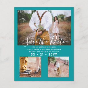 LOWEST BUDGET Photo Collage Save the Dates Modern Flyer