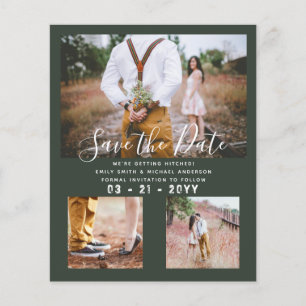LOWEST BUDGET Photo Collage Save the Dates Modern Flyer