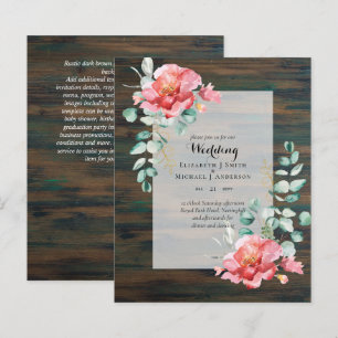 LOWEST BUDGET Red Floral Eucalyptus WEDDING Invite