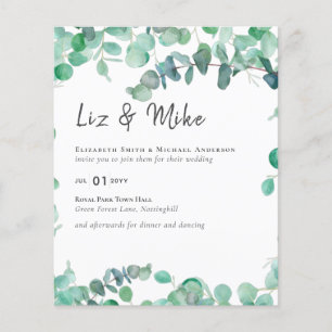 Lowest Budget Wedding Flyer Eucalyptus Leaves