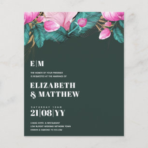 Lowest Budget Wedding FLYERS Boho Floral