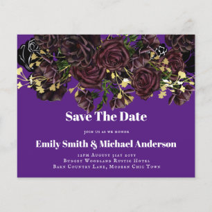 Lowest Budget Wedding FLYERS Dark Plum Marsala
