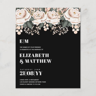 Lowest Budget Wedding FLYERS Pink Flowers Girly