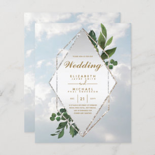 LOWEST BUDGET Wedding Invitations Greenery Frame