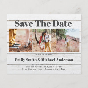 Lowest Price Budget Save Date Photo Collage Flyer