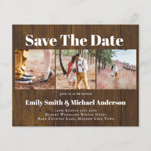 Lowest Price Budget Save Date Photo Collage Flyer