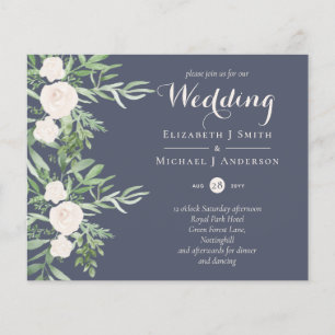 LOWEST PRICED Magnolia Dusty Blue Flower Wedding Flyer