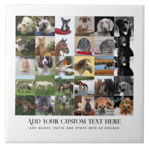 Lowest Prices! 35 x PHOTOS Collage and Custom Text Ceramic Tile