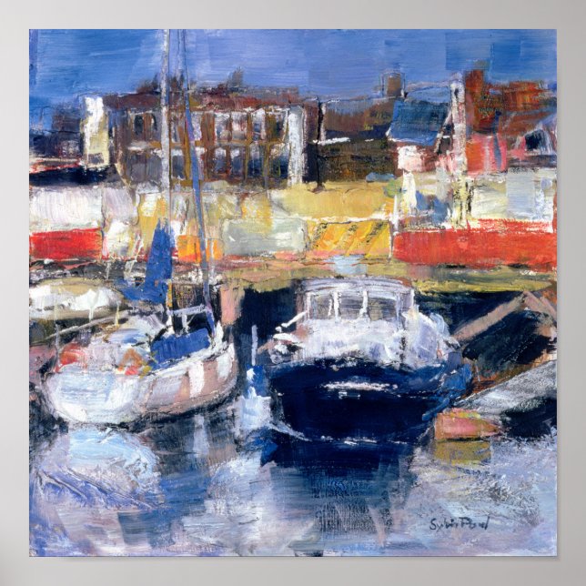 Lowestoft Harbour View Poster (Front)