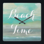 Lowland Beach I Square Wall Clock<br><div class="desc">Marine Life</div>