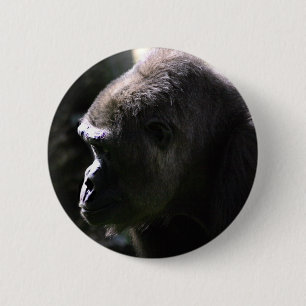 Lowland Western Gorilla 6 Cm Round Badge