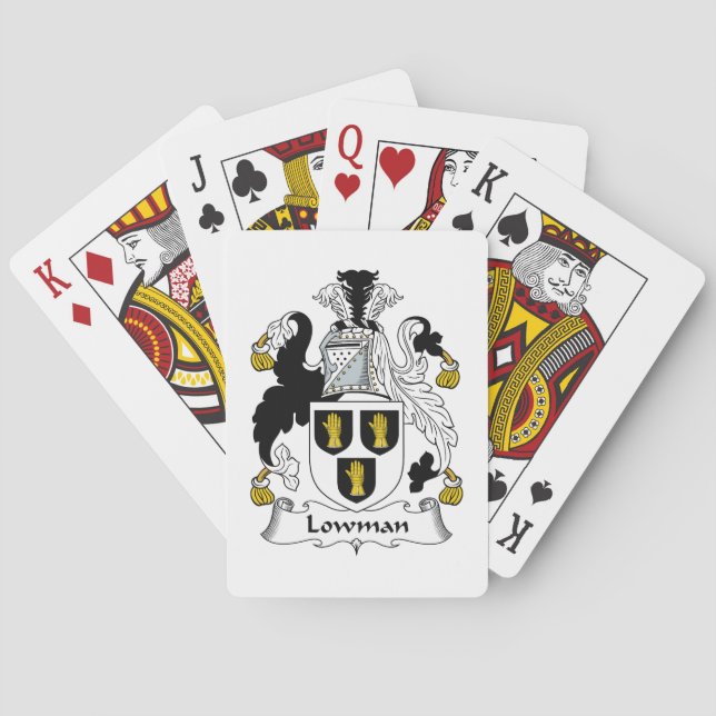 Lowman Family Crest Playing Cards (Back)