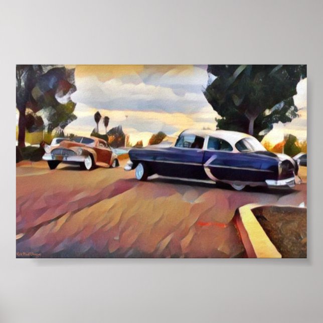 Lowrider Bombs Cruise Low Riders Cruising Cars Poster (Front)