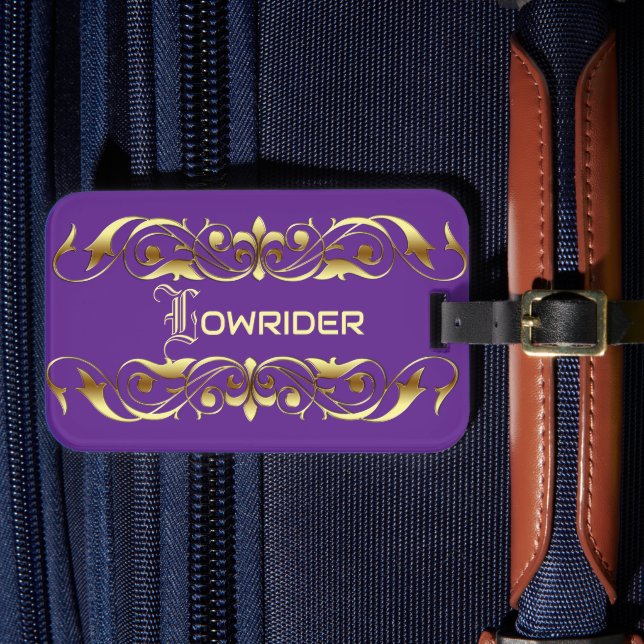 LowRider Car Floor Mat Luggage Tag (Front Insitu 4)