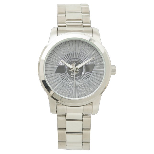 Lowrider Chevrolet Chevy Bowtie Bow Tie Wire Wheel Watch (Front)