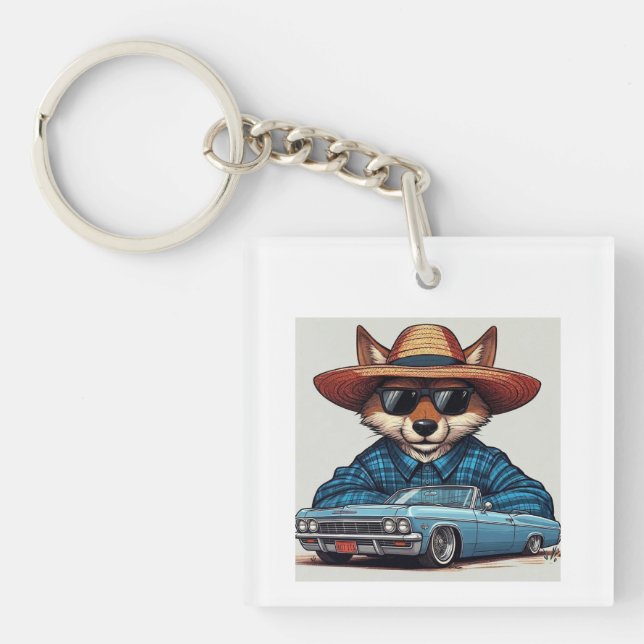 Lowrider Fox Key Ring (Front)