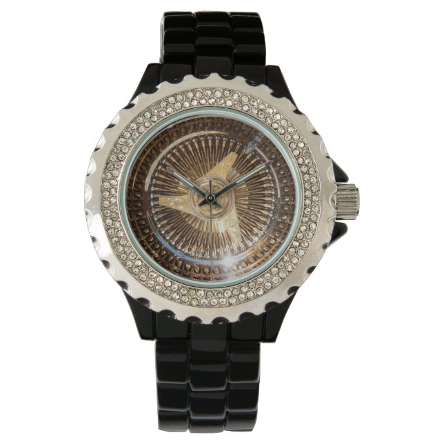 Lowrider Gold Wire Wheels Watch (Front)