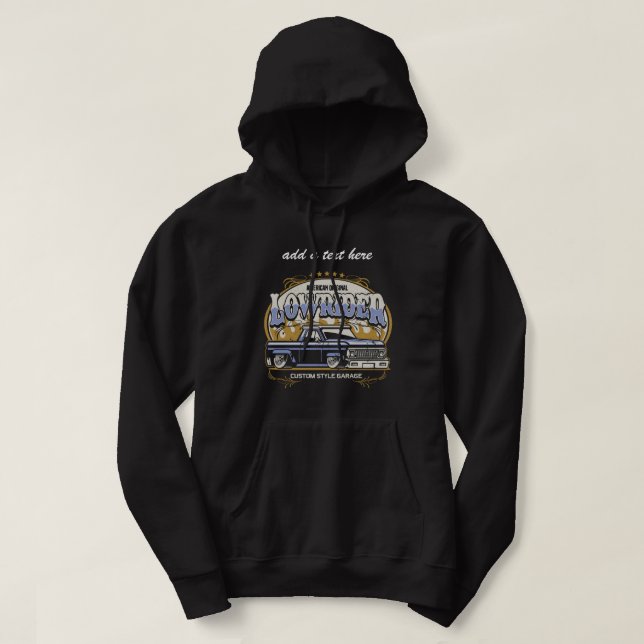 LowRider Pick Up Truck Basic Hooded Sweatshirt (Design Front)
