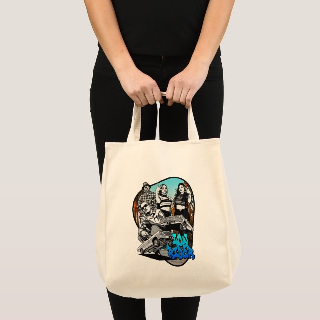 Lowrider Urban Art – Chicano Streetwear Culture Tote Bag (Front (Product))