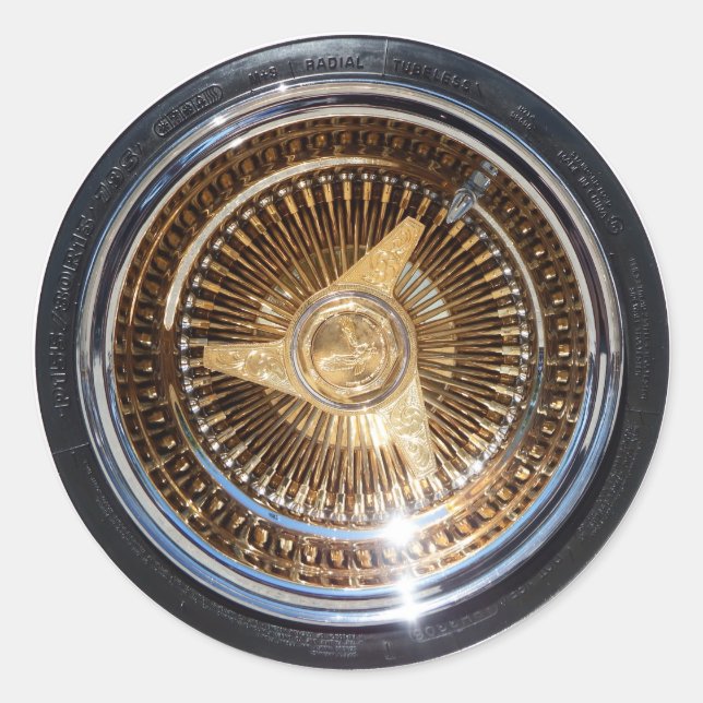 Lowrider Wire Wheels Sticker (Front)