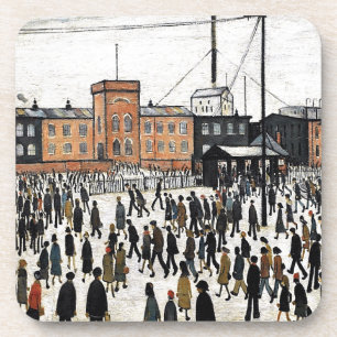 lowry going to work design coaster