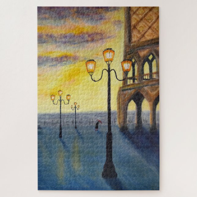 Lowry Meets Venice. Jigsaw Puzzle (Vertical)