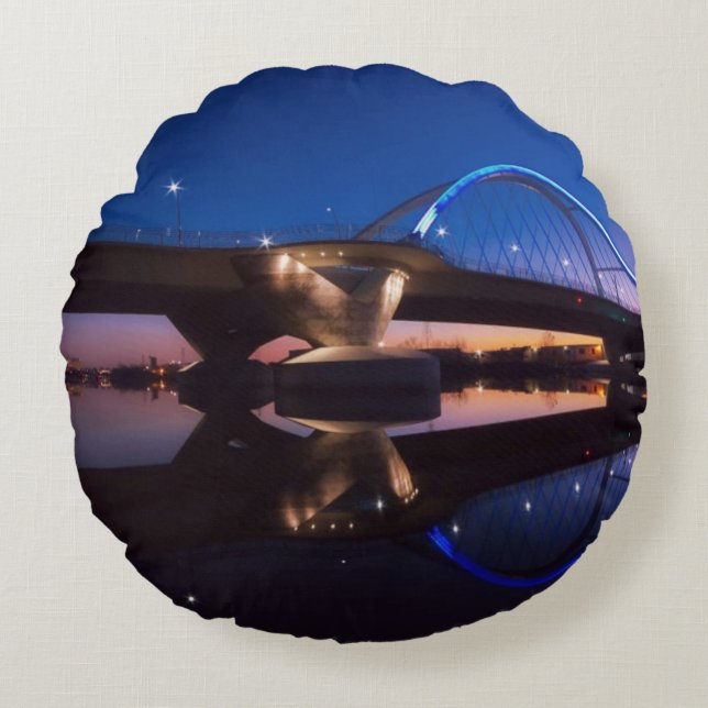 Lowry Sunset Round Cushion (Front)