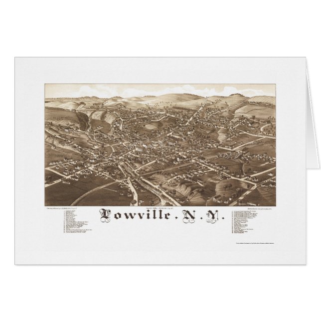 Lowville, NY Panoramic Map - 1885 (Front Horizontal)