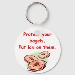 lox and bagels key ring