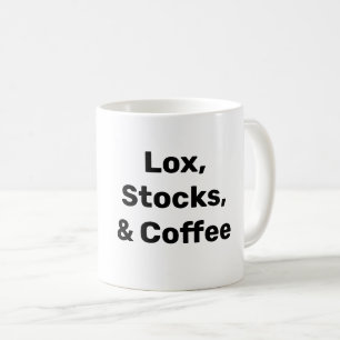 LOX, STOCKS, AND COFFEE. EVERYTHING BAGEL COFFEE MUG