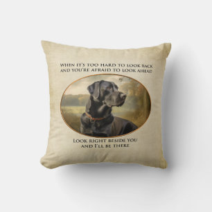 Loyal Black Lab Cushion