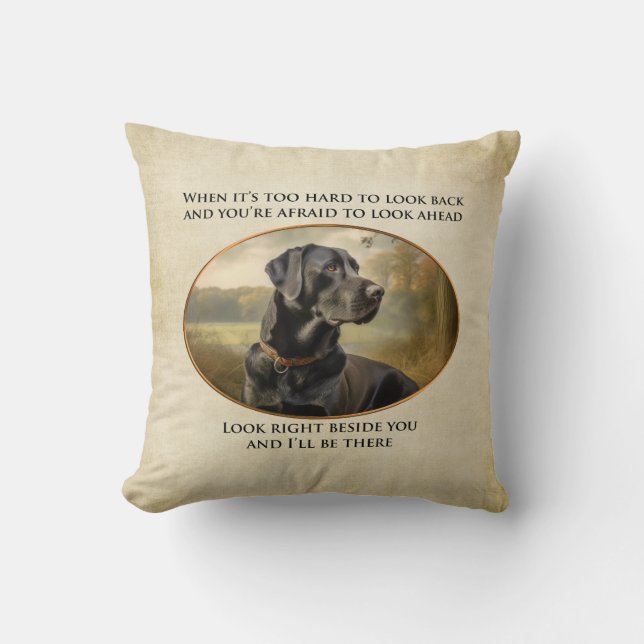 Loyal Black Lab Cushion (Front)