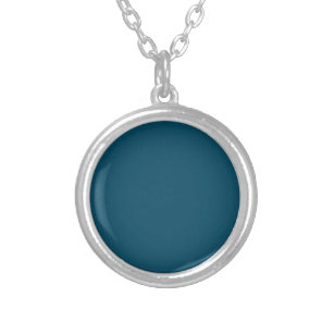 Loyal Blue Solid Colour Silver Plated Necklace