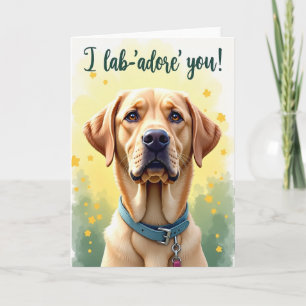 Loyal Canine Fathers Day Portrait Card