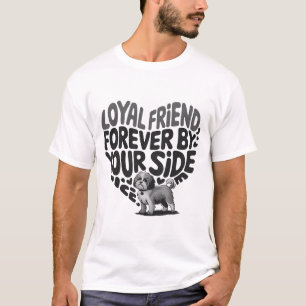 Loyal Friend Dog Companion Heart Design T-Shirt