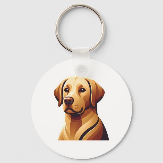 Loyal Labrador Retriever Key Ring (Back)