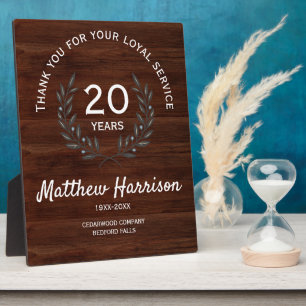 Loyal Long Service Appreciation Award. Personalize Plaque